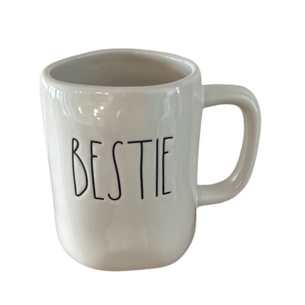 Rae Dunn Mug Bestie Friend Farmhouse Style Minimalist Design Rustic Decor Coffee